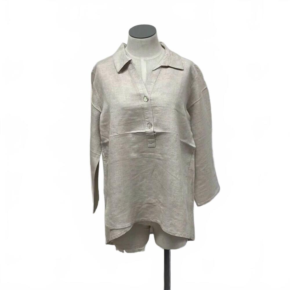 NEW TOOFAN women's double layer tunic in khaki